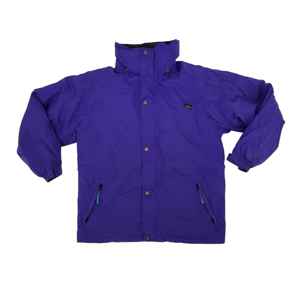 LL Bean Kids Down Jacket‎ Youth Large 14 - 16 Purple Winter Snow Ski No Hood